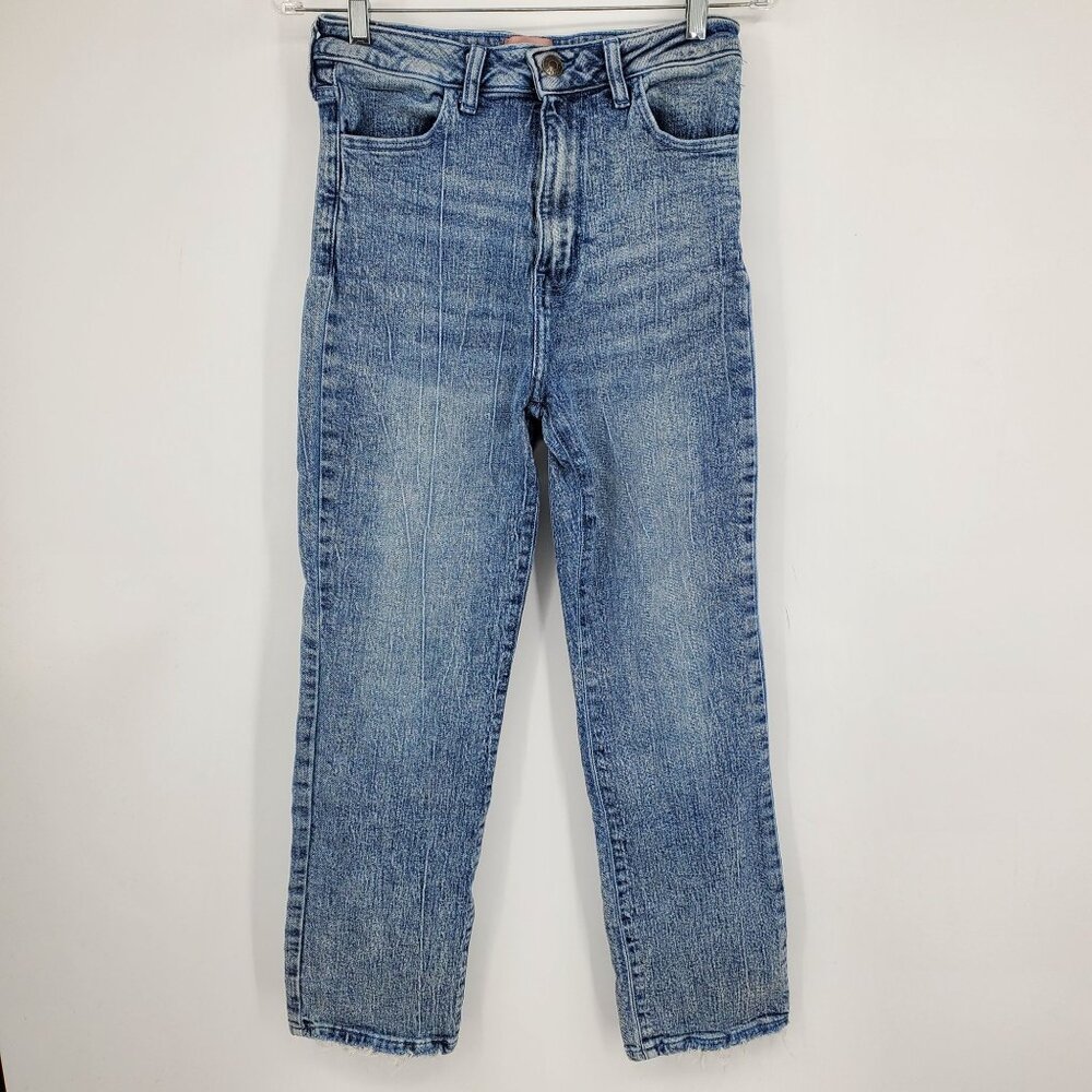Show Me Your MuMu High Rise Straight Leg Frayed Hem Denim‎ Jeans Size 27